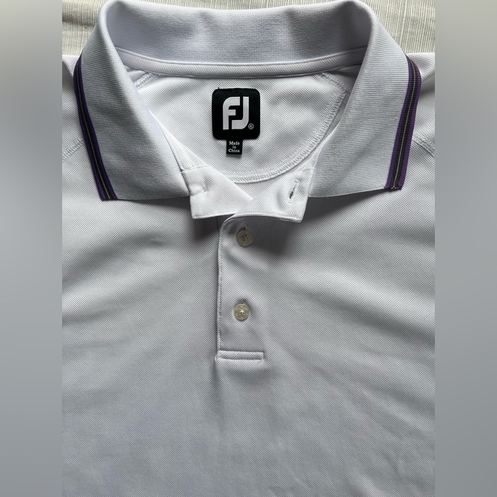 FootJoy Polo Golf Shirt Men’s White Casual Preppy Size XL